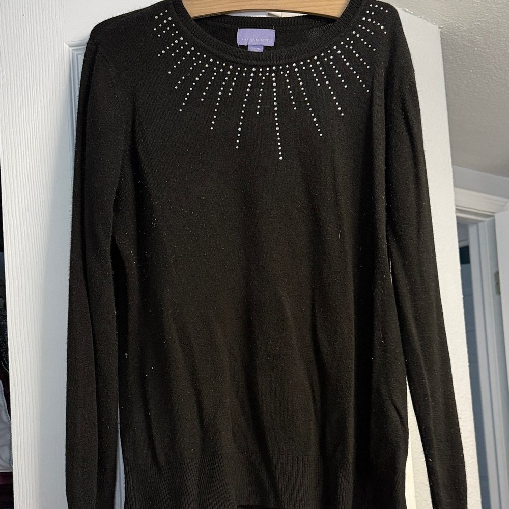 Laura Scott Elegant Black Knitwear